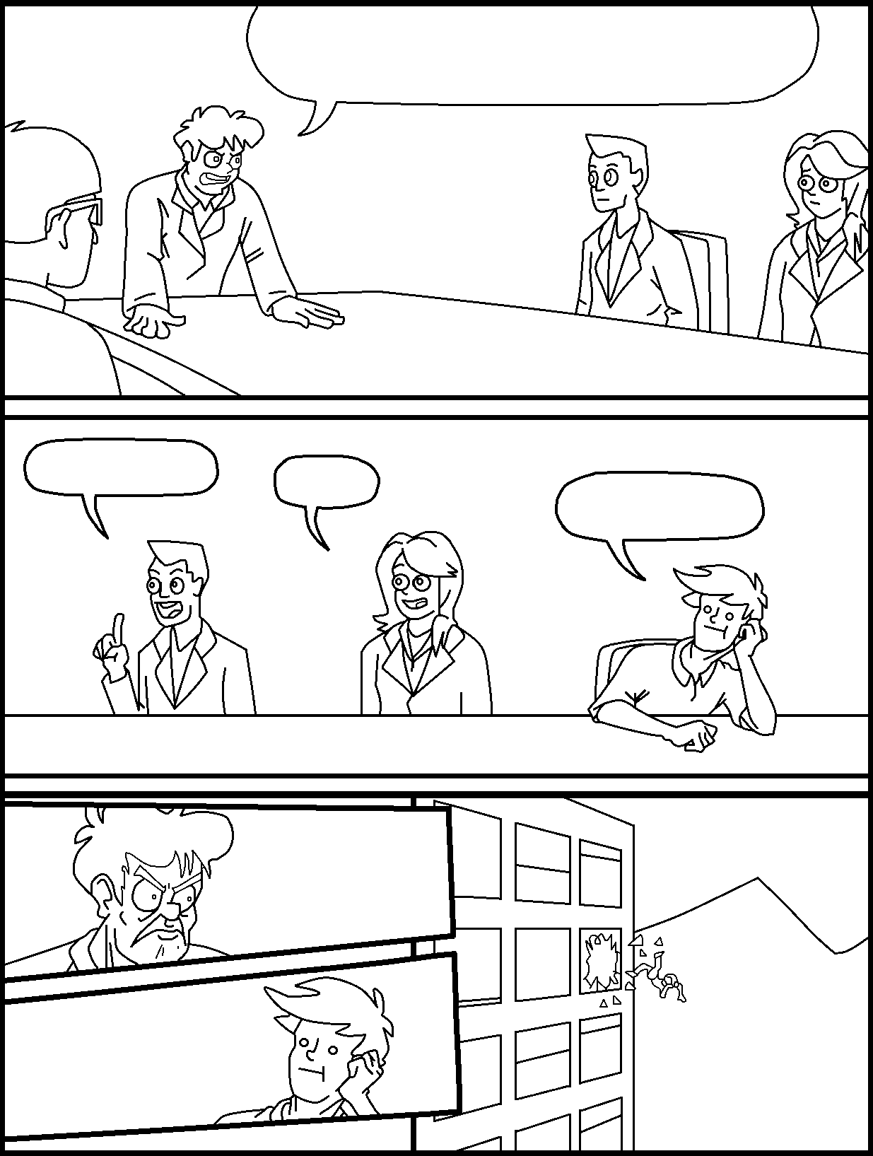 Boardroom Suggestion Meme Base line art