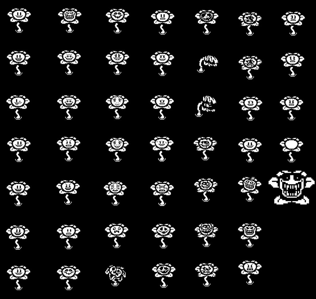 Custom Flowey Faces Sprites by EllistandarBros on DeviantArt