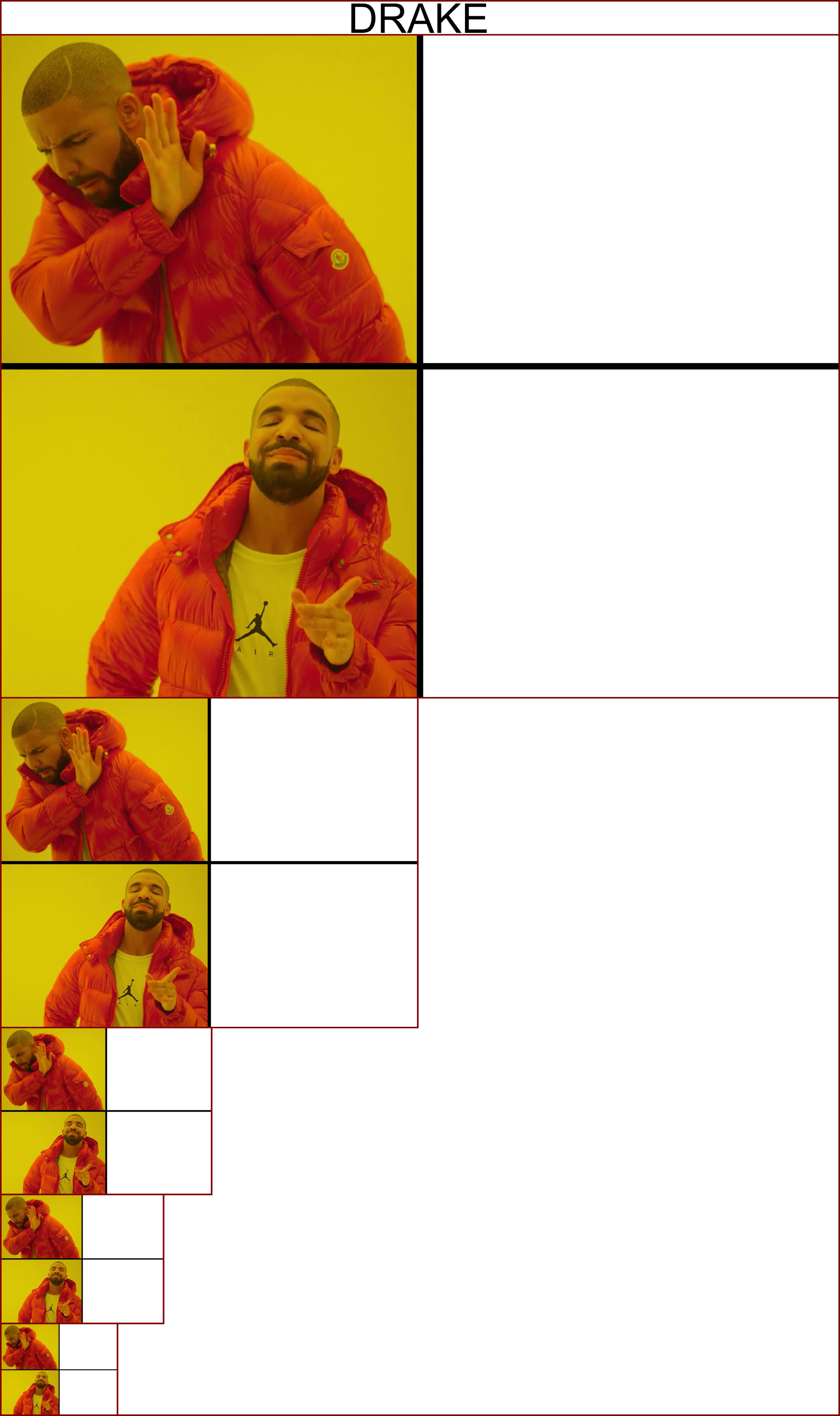 Drake meme template