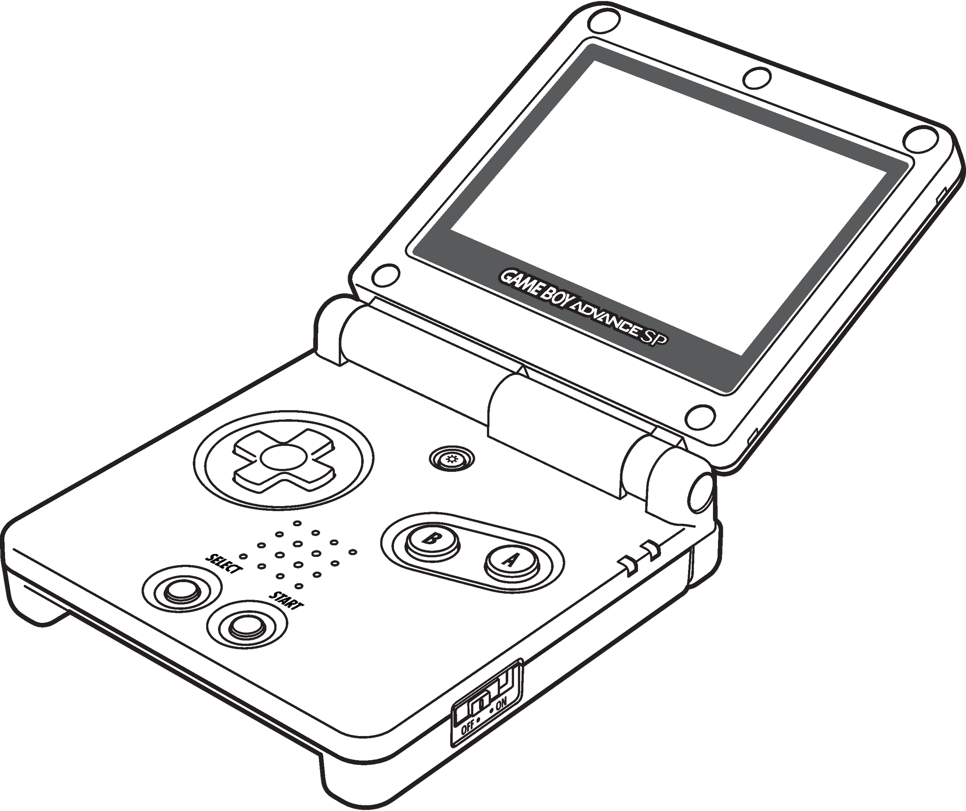 Game Boy Advance SP Template Base by nickanater1 on DeviantArt Game Boy Advance SP Template Base by nickanater1 on DeviantArt