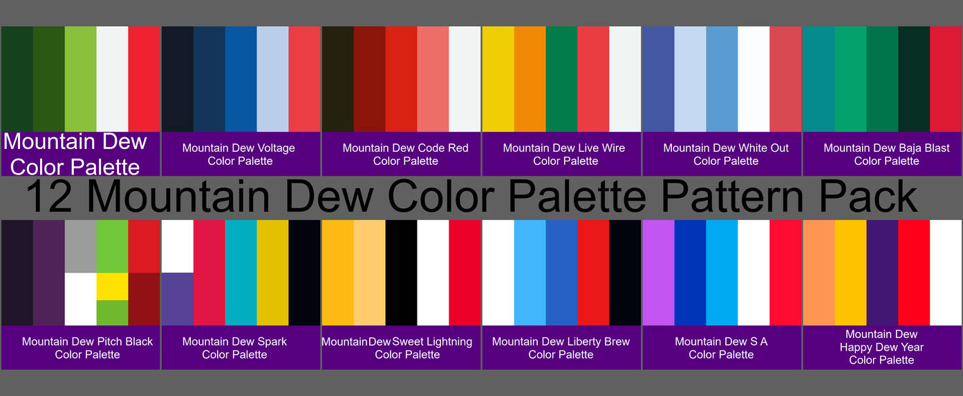 MTN Dew Color Palette Pattern Pack by nickanater1 on DeviantArt
