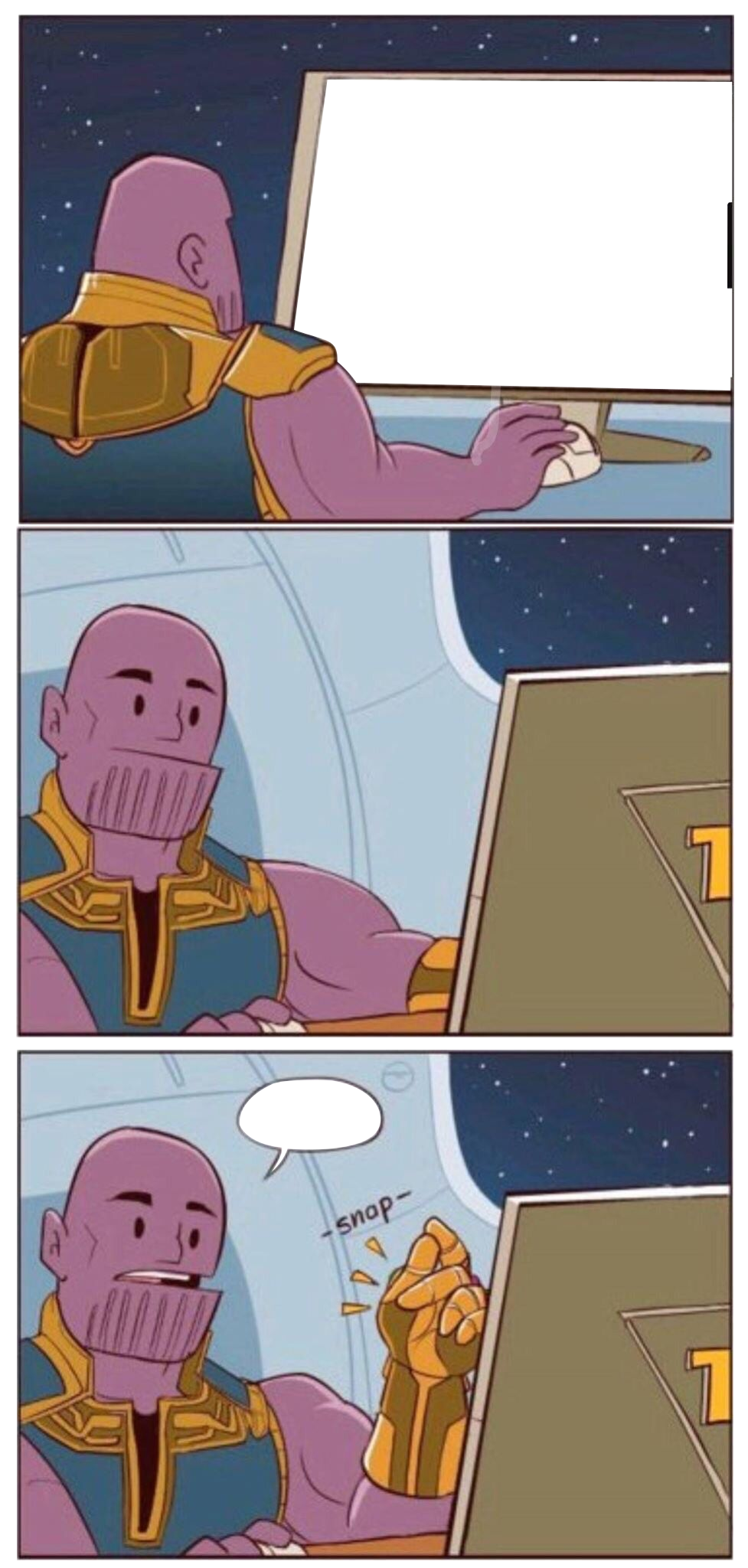 Thanos Meme Template by nickanater1 on DeviantArt Thanos Meme Template by nickanater1 on DeviantArt