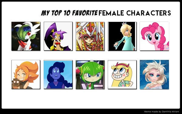 My Top 10 Favorite Female Characters By Garanna On Deviantart My Top 10 Favorite Female Characters By Garanna On Deviantart