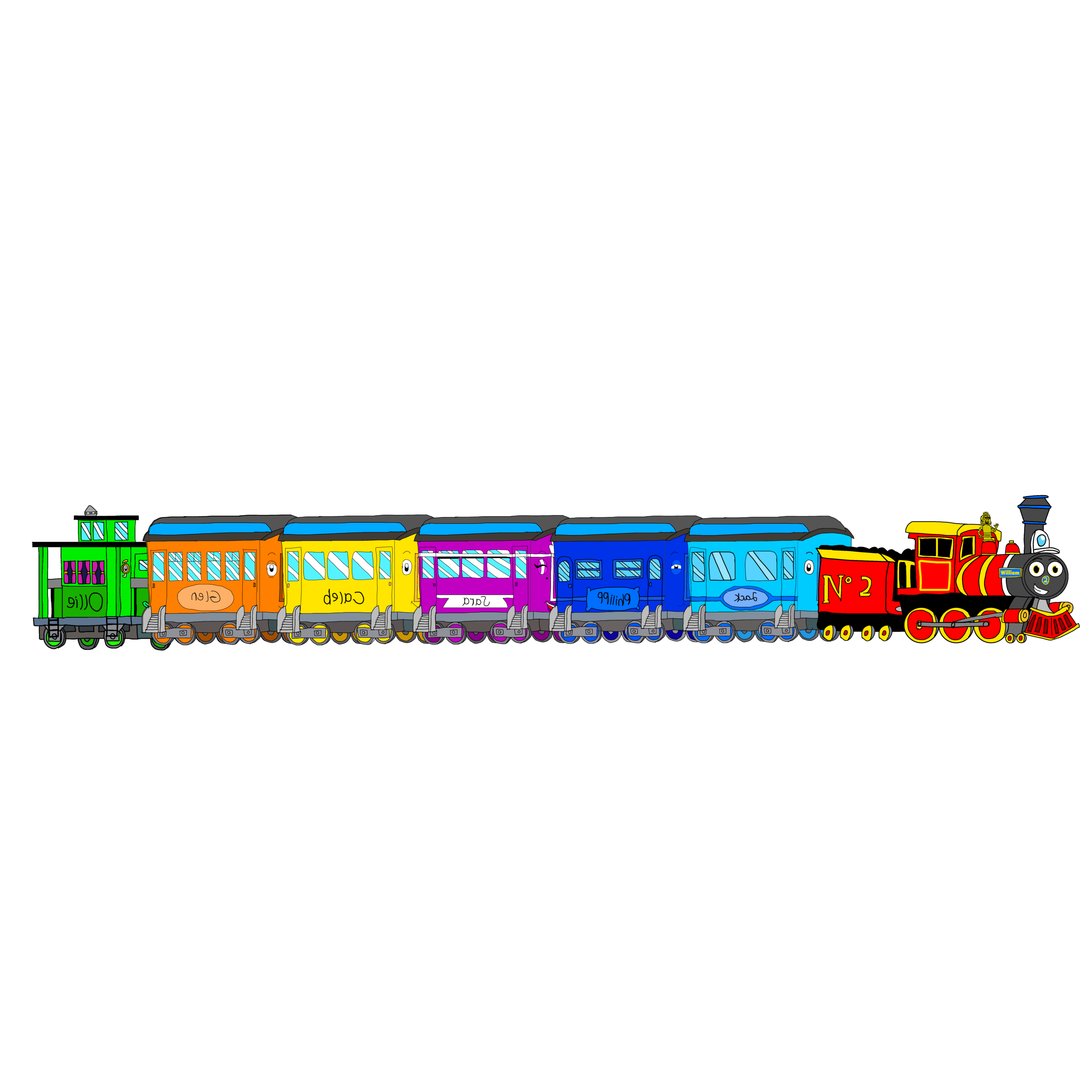 William, Zavier And Their Passenger Train by Anthonypolc on DeviantArt