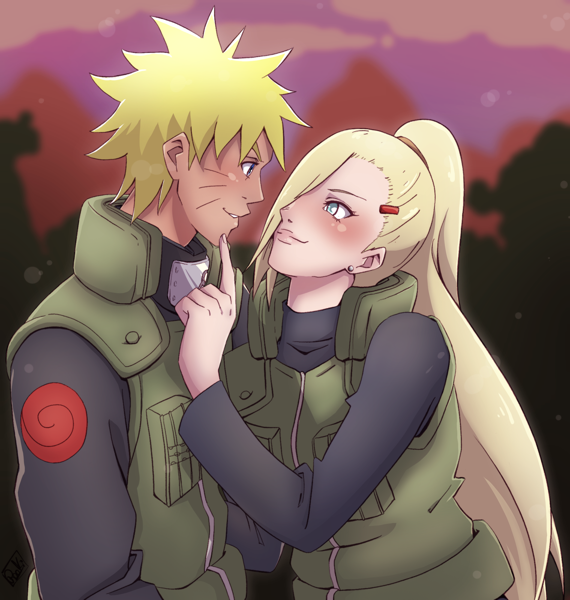 naruino on X: Naruto and Ino in official art  / X