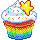 Rainbow CupCake by ClefairyKid