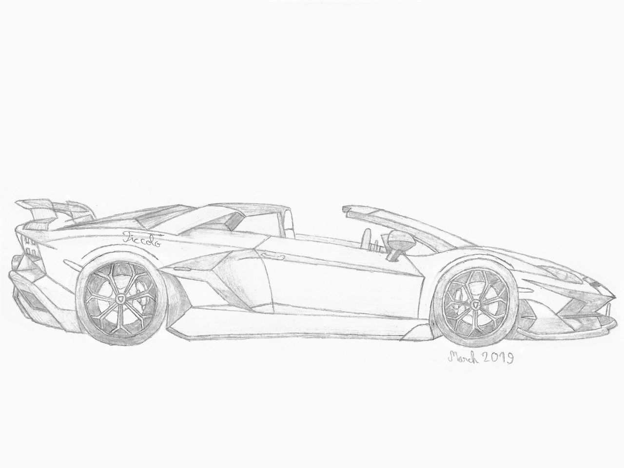 How To Draw A Lamborghini Aventador Svj
