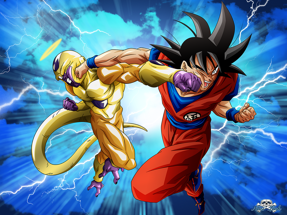 DRAGON BALL SUPER GOKU SSGSS AND GOLDEN FREEZA by HenriqueDBZ on DeviantArt