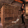 Mistress and caged Sub