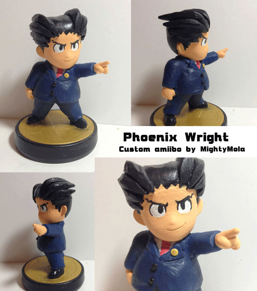 Phoenix Wright (Custom amiibo) by mightymola