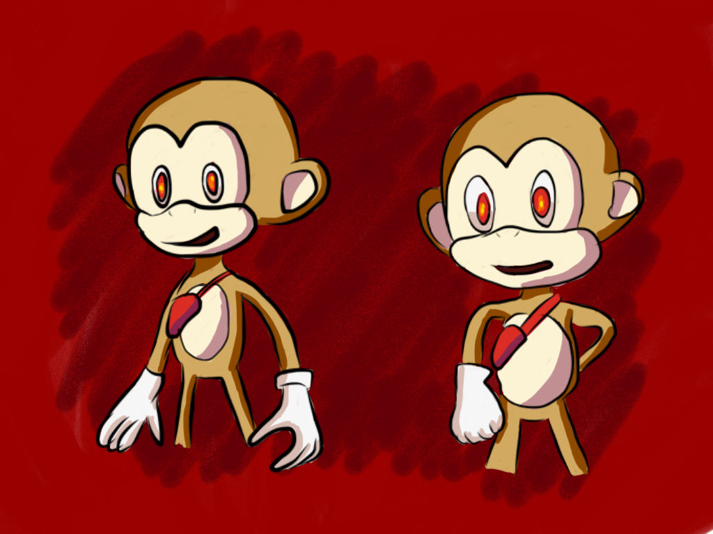 Those two creepy background monkeys by 24Roses on DeviantArt