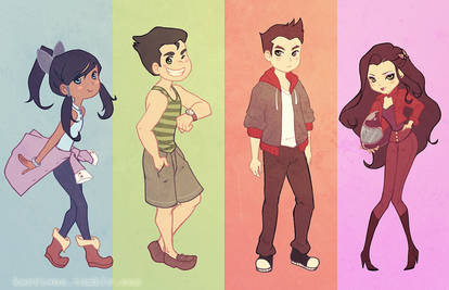 Team Legend of Korra in Modern clothes