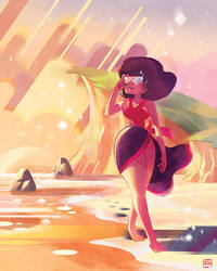 Garnet at the Beach