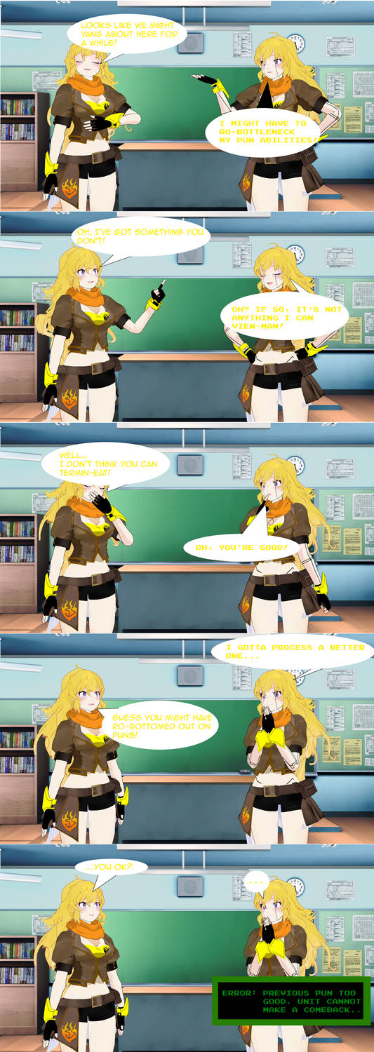 Yang-Bot: Pun Battle by Clegginator on DeviantArt