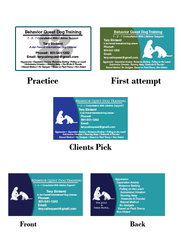 Buisness Cards-Dog Training