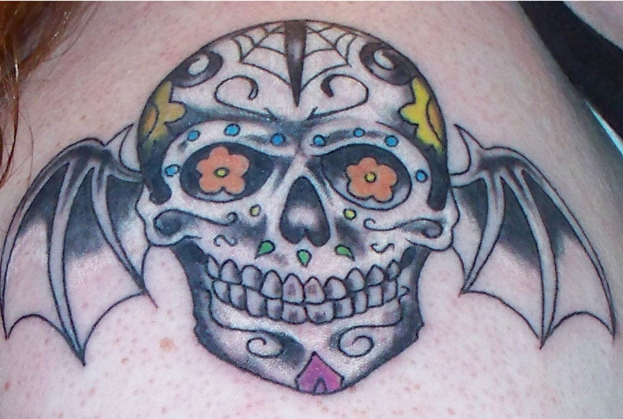 Deathbat Sugar Skull Close Up