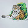 Tiger drawing - Project of tattoo