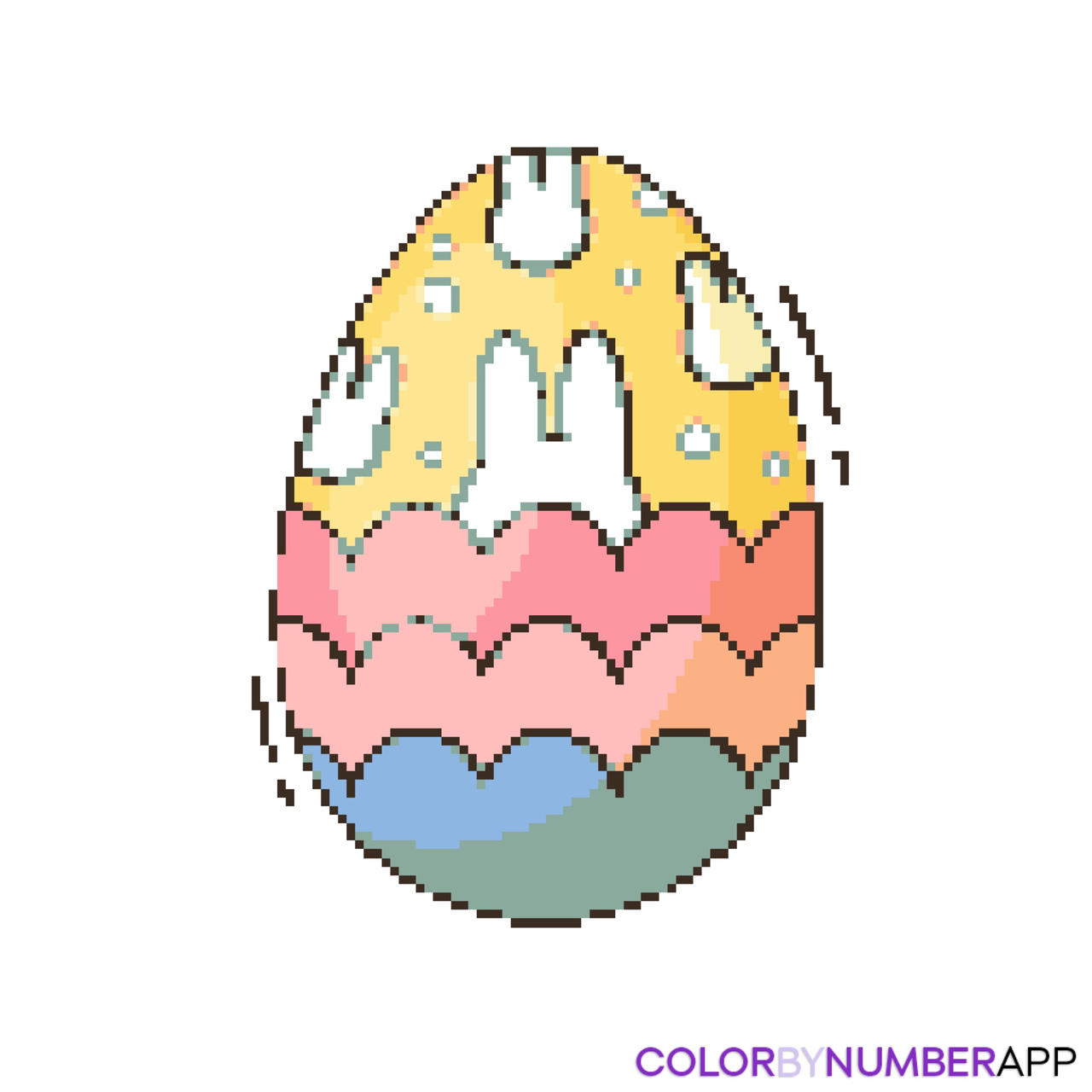 My 3rd Easter Egg Color By Number by KatelynBrown2002 on DeviantArt