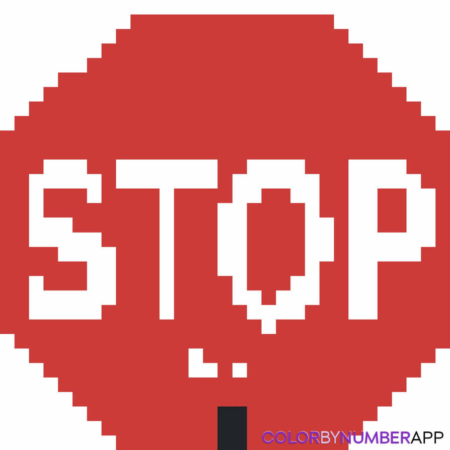 My Stop Sign Color By Number by KatelynBrown2002 on DeviantArt
