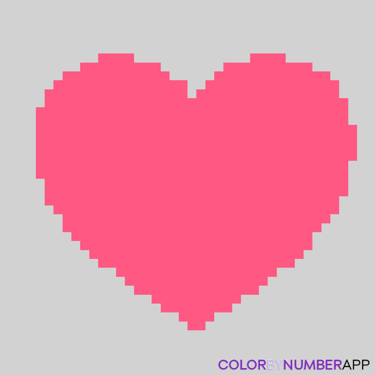 My Pink Heart Color By Number by KatelynBrown2002 on DeviantArt