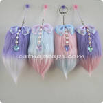 Pastel Mini Fox Tail Charm Commissions Open by CatNapCaps