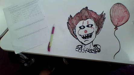 Pennywise doodle in class xD