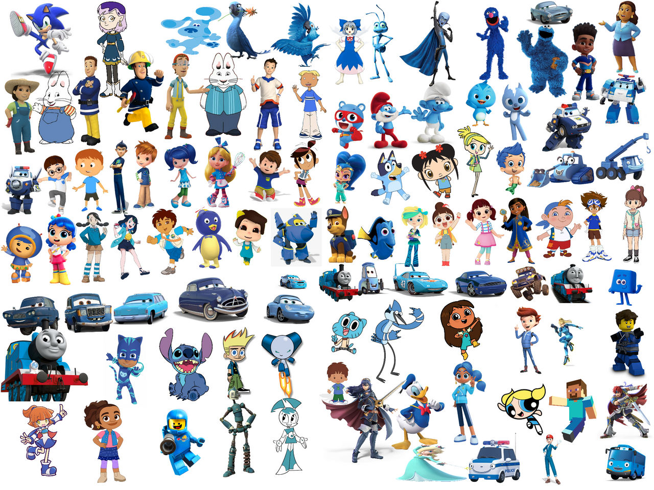 Blue characters by Elishaboy on DeviantArt