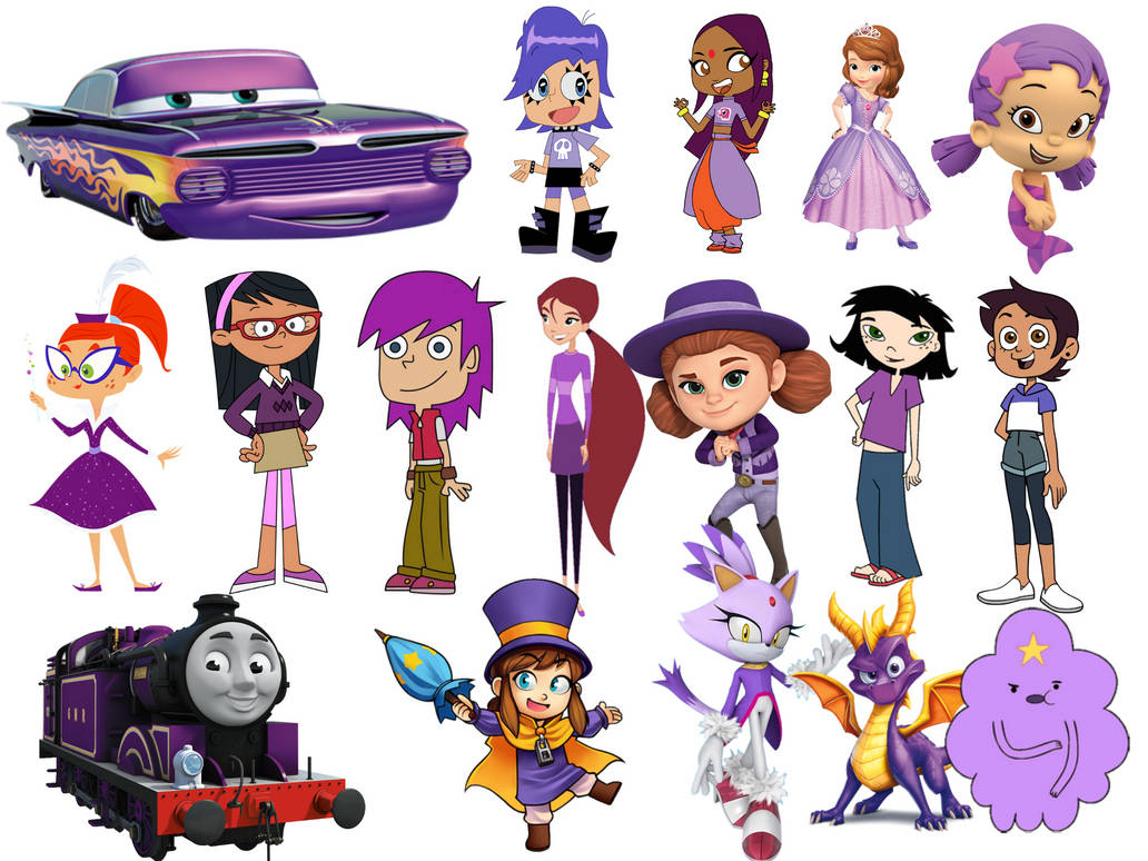 Purple Character Examples Purple characters by Elishaboy on DeviantArt