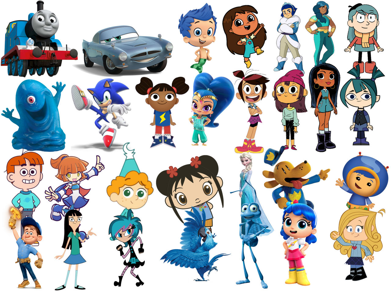 Blue characters by Elishaboy on DeviantArt
