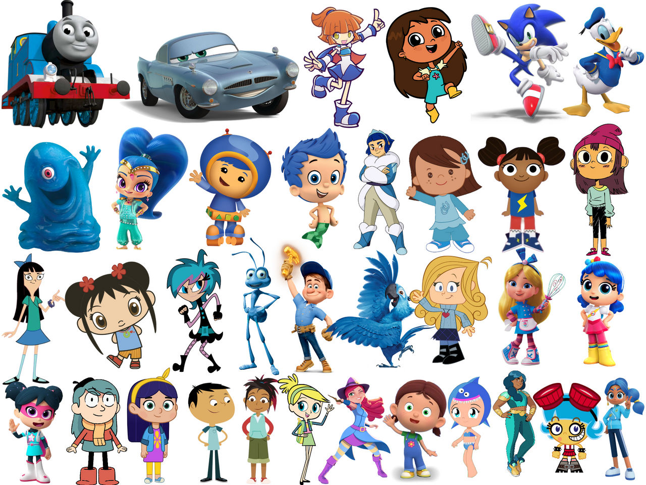 Blue characters by Elishaboy on DeviantArt