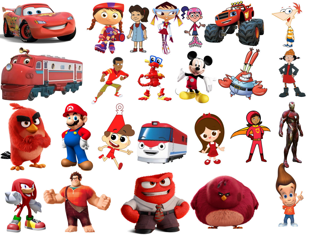 Red Characters By Deviantart Red characters by Elishaboy on DeviantArt
