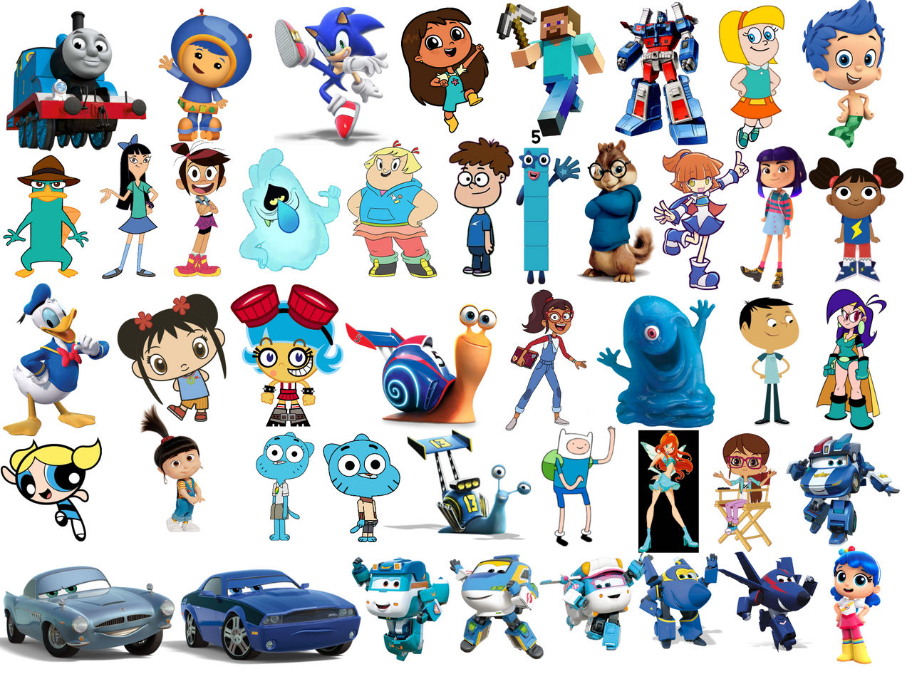 Blue characters by Elishaboy on DeviantArt
