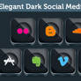 Elegant Dark Social Media Icon Sets