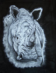 White Face Rhino With Jameson Logo Commission