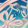 Plastic Kako tangled