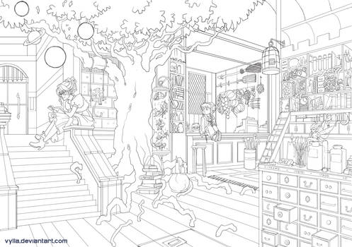 Lineart: Magic Shop