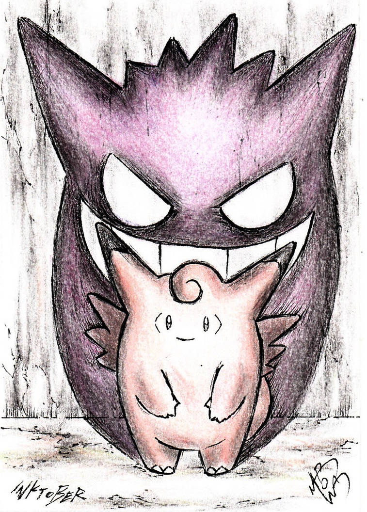 Clefable and Gengar, light and shadow by MAR0WAK on DeviantArt