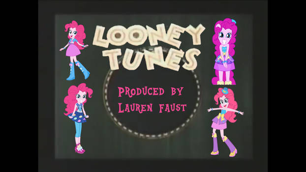 Pinkie Pie with looney Tunes title card