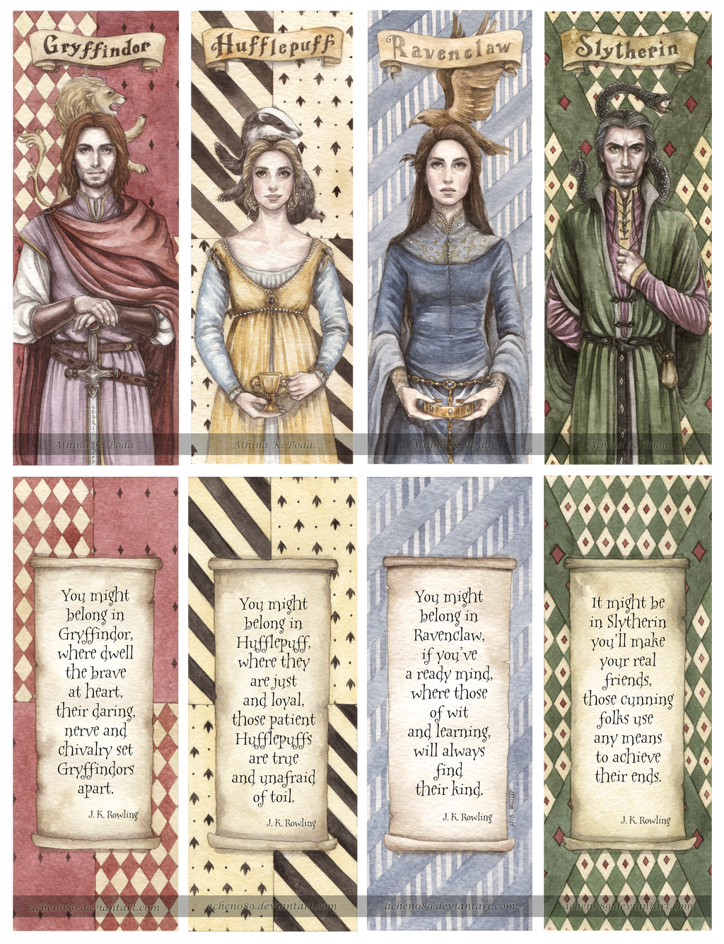 Hogwarts Founders Double-Sided Bookmarks