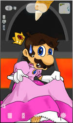 Mario Bros - Bowser snaps Crossdressing Mario by kalahee