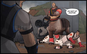 TF2 Centaur AU comic redraw 1 (HeavyMedic)
