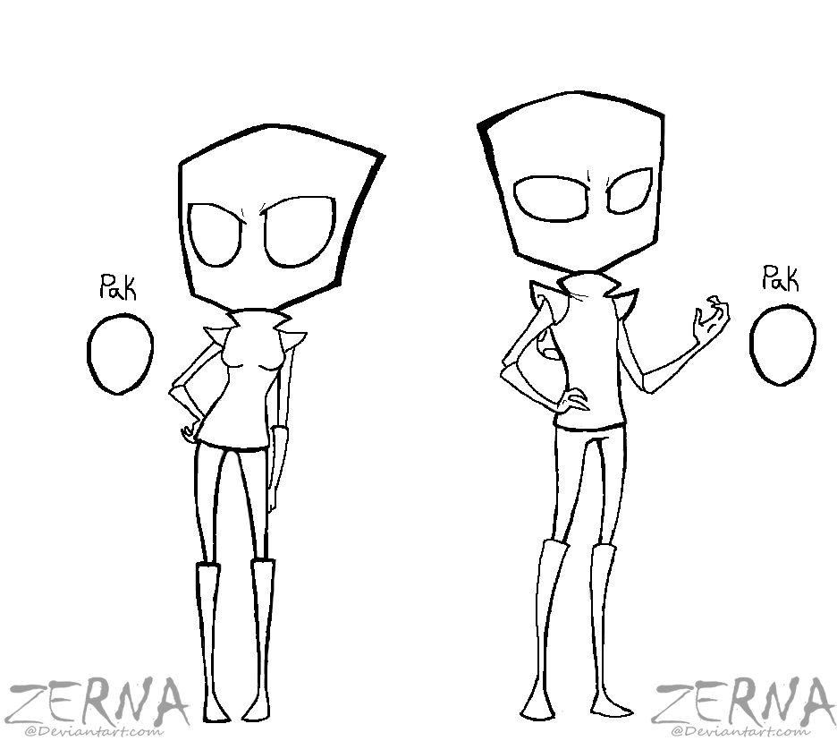 picture Female And Male Drawing Base irken male and female bases by zerna on