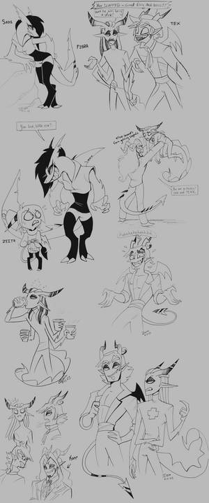 Sketchdump--Who Ordered Some Demon OCs