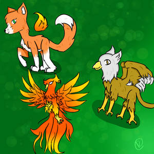 Kitsune, Griffin, Phoenix