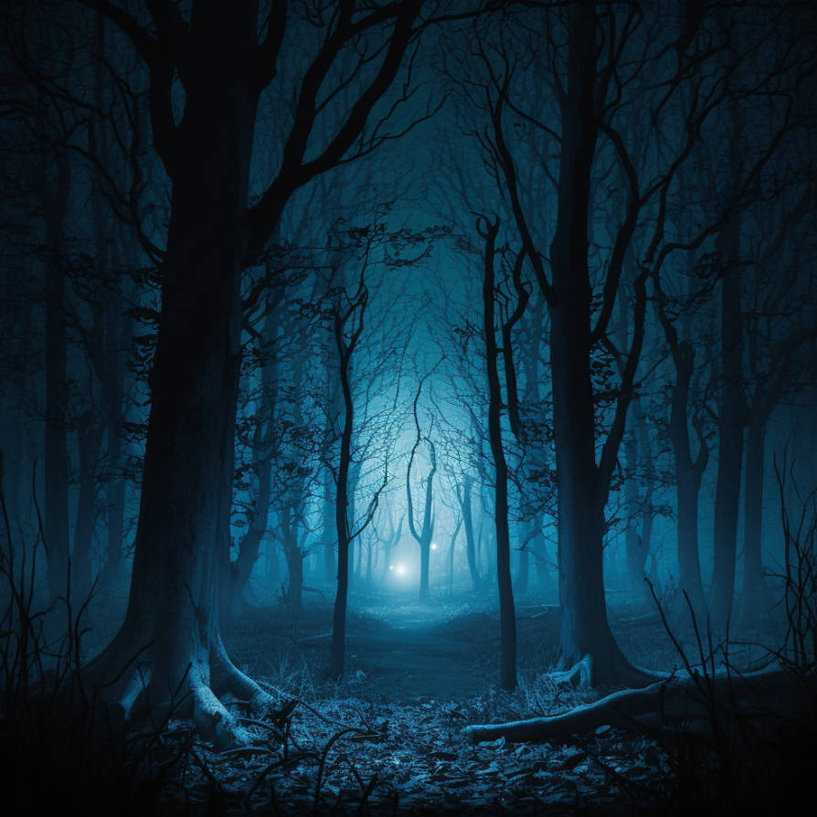 Haunted forest at night by PixCrave on DeviantArt