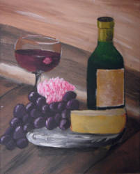 Wine, Grapes, and Cheese