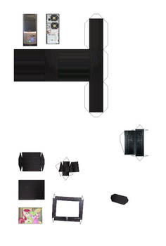 papercraft pc tower model
