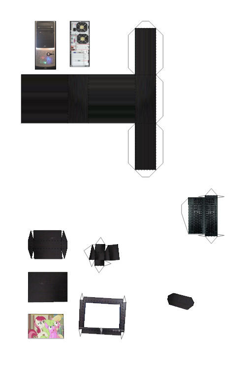 papercraft pc tower model by traveler99 on DeviantArt