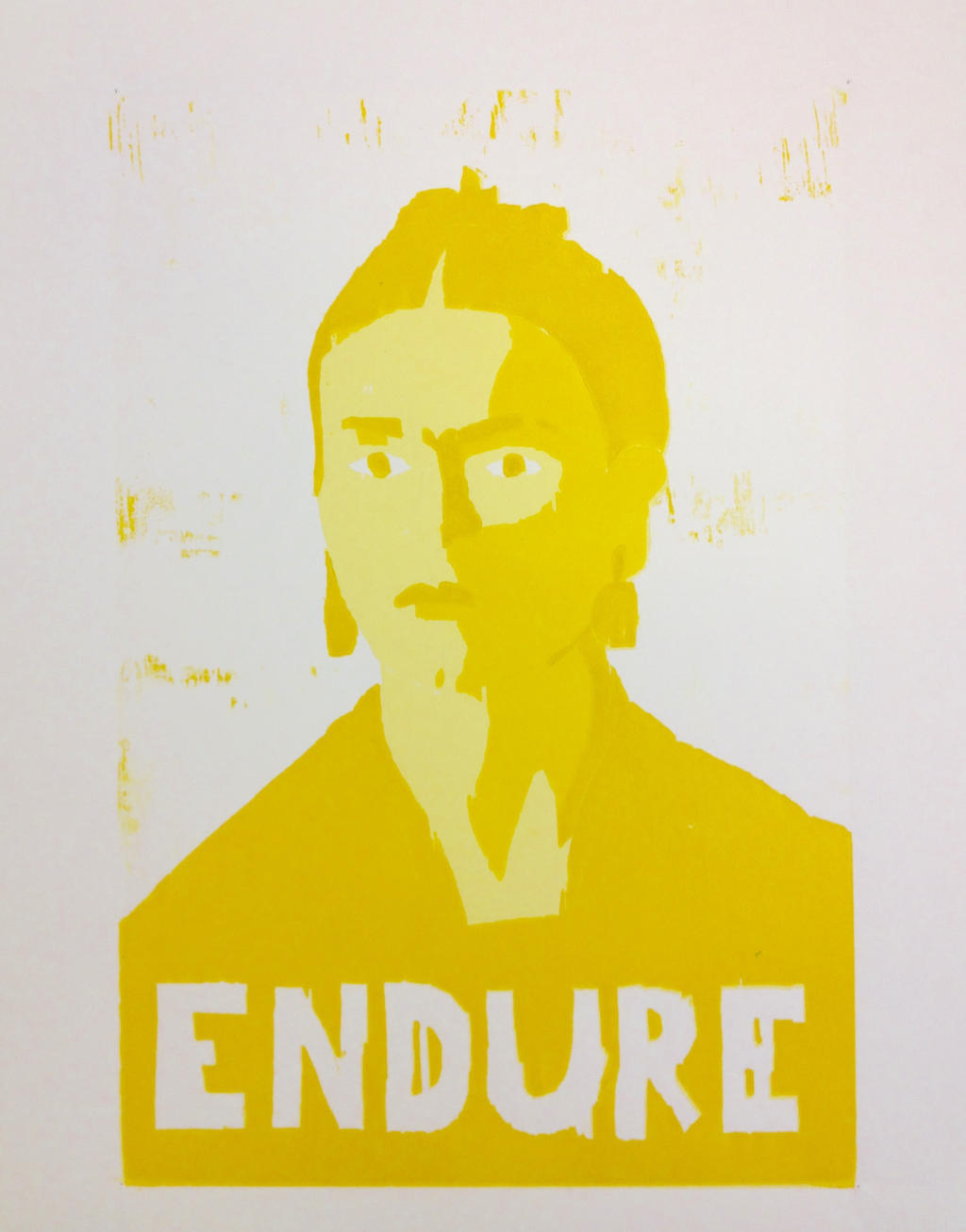 Printmaking Class Project 2: Wood Block Frida