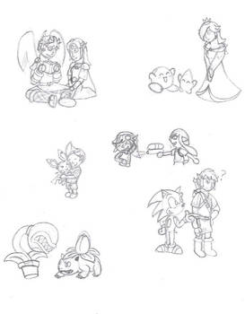 Smash Bros sketch dump
